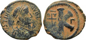 JUSTINIAN I (527-565). Half Follis. Antioch.