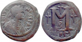 JUSTIN I (518-527). Follis. Nicomedia.