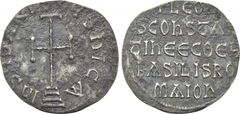 LEO V THE ARMENIAN with CONSTANTINE (813-820). Miliaresion. Constantinople. 

...