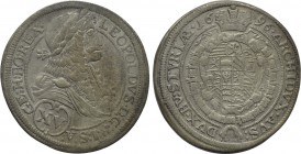 HOLY ROMAN EMPIRE. Leopold I (1657-1705). 15 Kreuzer (1697). Graz.