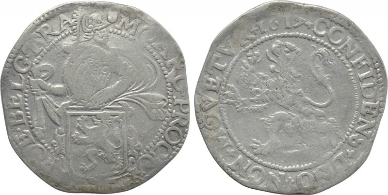 NETHERLANDS. Lion Dollar or Leeuwendaalder (1617). Utrecht. 

Obv: MO ARG PRO ...