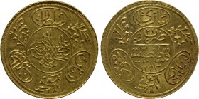 OTTOMAN EMPIRE. Mahmud II (AH 1223-1255 / 1808-1839 AD). GOLD Hayriye Altin. Qustantiniya (Constantinople). Dated AH 1223//21 (1828 AD).