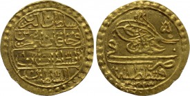 OTTOMAN EMPIRE. Mahmud II (AH 1223-1255 / 1808-1839 AD). GOLD 1/2 Zeri Mahbub. Qustantiniya (Constantinople). Dated AH 1223//1 (AD 1808).