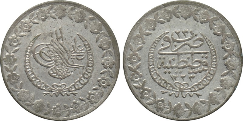 OTTOMAN EMPIRE. Mahmud II (AH 1223-1255 / 1808-1839 AD). 5 Kurush or Cedid Beşli...