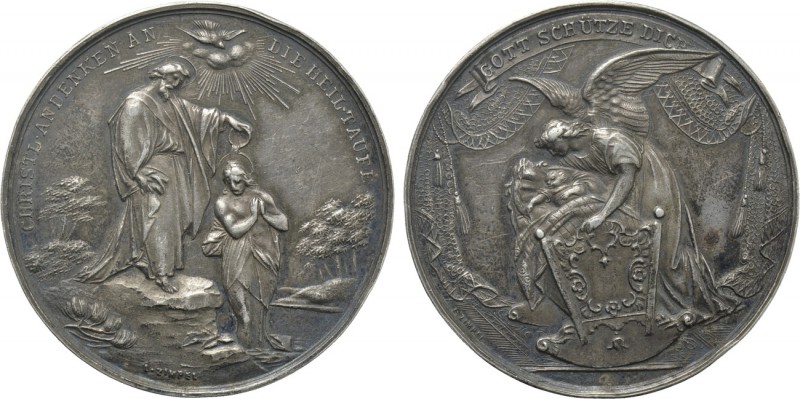 GERMANY. Baptismal Medal (Struck late 19th century). By Zimpel. 

Obv: CHRISTL...