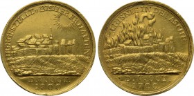 GERMANY. Leisnig. GOLD Medal (1800). Commemorating the 100th anniversary of the city's burning and subsequent rebuilding.