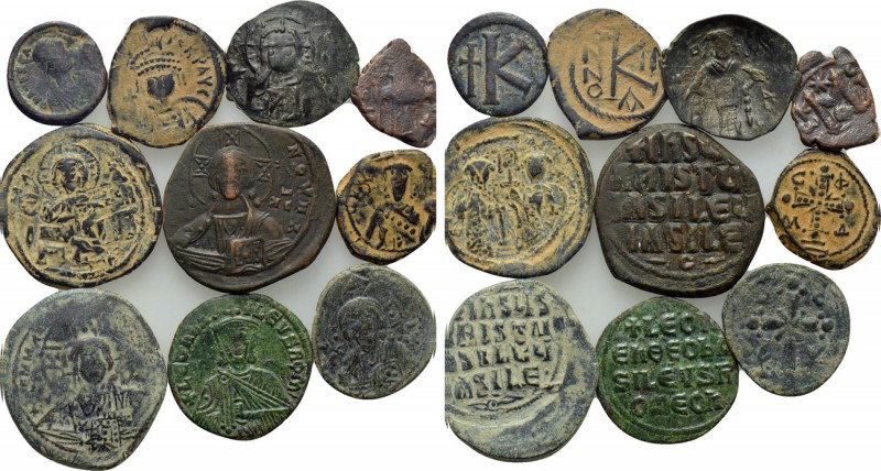 10 Byzantine Coins. 

Obv: .
Rev: .

. 

Condition: See picture.

Weigh...