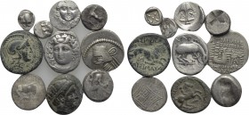 10 Greek coins.
