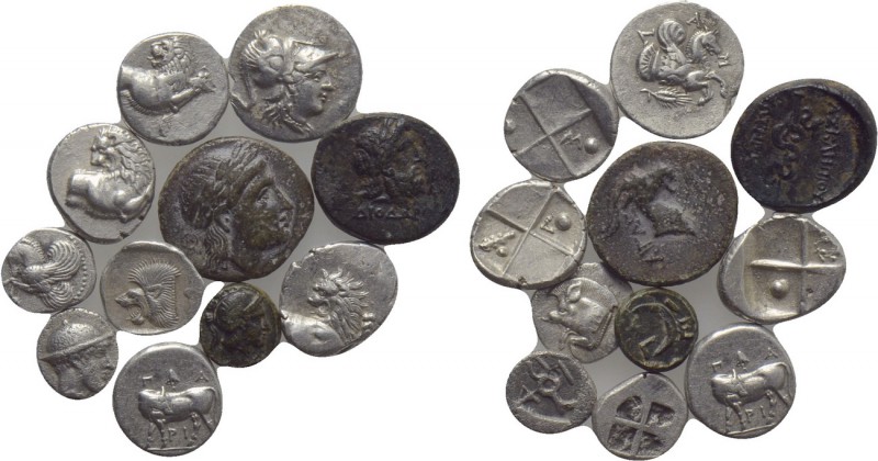 11 Greek Coins. 

Obv: .
Rev: .

. 

Condition: See picture.

Weight: g...