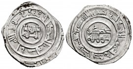 Kingdom of Taifas. Maan Ibn Sumadih (Banu Sumadih). Dirham. 433-443 H. Al-Andalus. Taifa of Almería. (Vives-1041). (Prieto-354). Ag. 4,70 g. Magnifice...