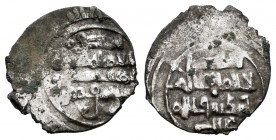 Kingdom of Taifas. Abd Al-Aziz Al-Mansur. Fractional Dirham. 435-439 H. Taifa of Almeria. (Vives-1029). (Prieto-170d). Ve. 0,82 g. Scarce. Choice VF. ...