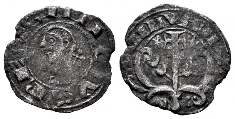 Kingdom of Navarre. Sancho el Sabio (1150-1194). Dinero. Navarre. (Cru-222 var)....