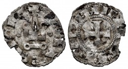 The Crown of Aragon. Fernando, Infant of Mallorca (1315-1316). Dinero tornes. Acaia. (Cru C.G-2680). (Cru V.S-744). Ve. 0,63 g. Very rare. VF. Est...6...