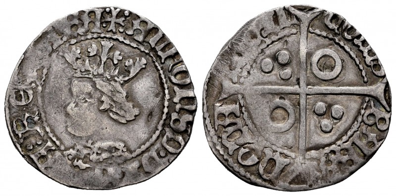 The Crown of Aragon. Alfonso V (1416-1458). Croat. Perpignan. (Cru-825). Ag. 3,0...