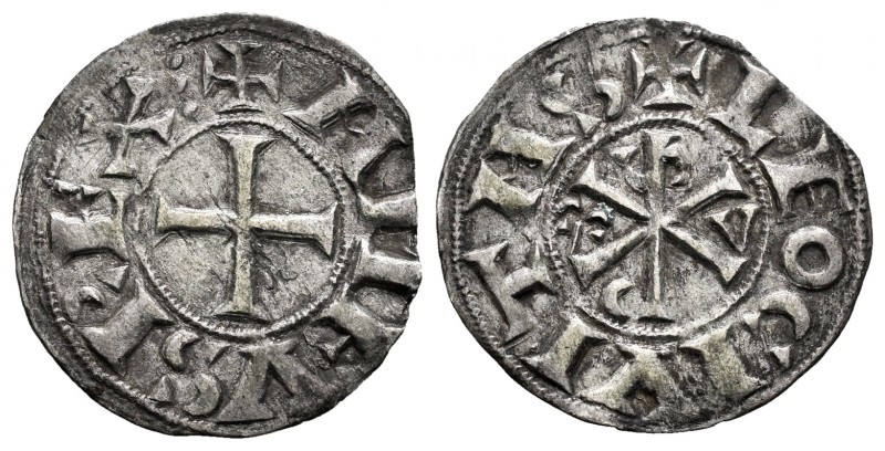 Kingdom of Castille and Leon. Alfonso VI (1073-1109). Dinero. León. (Bautista-7)...