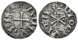 Kingdom of Castille and Leon. Alfonso VI (1073-1109). Dinero. León. (Bautista-7). Anv.: + ANFVS REX. Rev.: +LEO CIVITAS. Ve. 1,08 g. XF. Est...90,00. ...