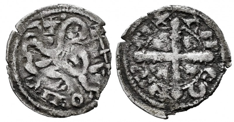 Kingdom of Castille and Leon. Alfonso IX (1188-1230). Dinero. Mintmark: Cross on...