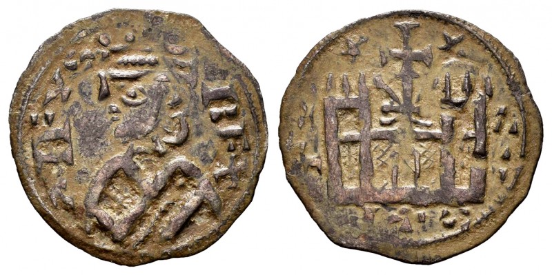 Kingdom of Castille and Leon. Alfonso VIII (1158-1214). Dinero. Mintmark: Stars....