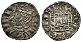 Kingdom of Castille and Leon. Sancho IV (1284-1295). Cornado. Murcia. (Bautista-431). Ve. 0,82 g. With M and star on both sides of the central stems. ...
