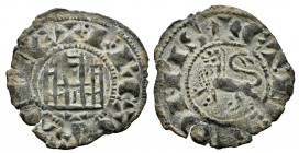 Kingdom of Castille and Leon. Fernando IV (1295-1312). Pepion. Toledo. (Bautista-457). Ve. 0,80 g. T below the castle. Planchet crack. VF. Est...25,00...