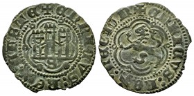 Kingdom of Castille and Leon. Enrique III (1390-1406). Blanca. Sevilla. (Abm-602). (Bautista-767 var). Anv.: + ENRICVS : REX : CASTE. Rev.: + ENRICVS ...