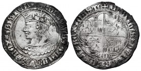 Kingdom of Castille and Leon. Enrique IV (1454-1474). 1 real. Segovia. (Bautista-884 var). Anv.: + ENRICVS QVARTVS REX CASTELL. Rev.: + ENRICVS DEI GR...