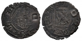 Kingdom of Castille and Leon. Enrique IV (1454-1474). Blanca del rombo. Segovia. (Bautista-type 1083 var). Ve. 1,01 g. T between pellets counterstamp ...