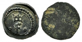 Ponderal for 1 florin. Pragmatic of 1488. (Numisma 253-pág. 83, B5). Anv.: Crowned F flanked by roundels. Ae. 3,43 g. Diameter 11 mm. XF. Est...120,00...