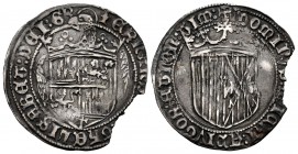 Catholic Kings (1474-1504). 1 real. Toledo. (Cal-449). Ag. 3,01 g. Before the Pragmatica. Broken planchet. Tone. Scarce. Choice VF. Est...250,00. 

SP...