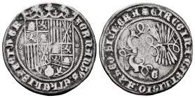 Catholic Kings (1474-1504). 1 real. Granada. (Cal-360). (Lf-F4.2.8). Anv.: FERNANDVS : ET hELISABET · D : G : GR. Rev.: + ET REGINA : CAST · LIGIO : A...
