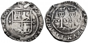 Charles-Joanna (1504-1555). 4 reales. México. O. (Cal-138). Anv.: CAROLVS : .... AN · REGS. Rev.: + HISPANIARVM : ET : INDIAN(RVM). Ag. 13,34 g. Almos...