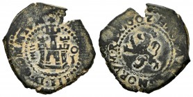Philip III (1598-1621). 2 maravedis. 1602. Cuenca. J. (Cal-154). (Jarabo-Sanahuja-C-8). Ae. 3,93 g. A good sample for this type. Scarce. Choice VF. Es...