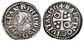 Philip III (1598-1621). 1/2 croat. 1611. Barcelona. (Cal-374). (Cru C.G-4342). Ag. 1,51 g. Choice VF. Est...45,00. 

SPANISH DESCRIPTION: Felipe III (...