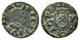 Philip IV (1621-1665). 2 maravedís. 1663. Madrid. Y/S. (Cal 2019-148 var). (Jarabo-Sanahuja-M479a). Ae. 0,53 g. Rectified assayer mark. Value on the l...