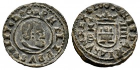 Philip IV (1621-1665). 4 maravedis. 1663. Cuenca. (Cal-212). (Jarabo-Sanahuja-M214). Ae. 0,98 g. Almost XF. Est...40,00. 

SPANISH DESCRIPTION: Felipe...
