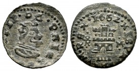 Philip IV (1621-1665). 4 maravedis. 1662. Trujillo. (Cal-280). (Jarabo-Sanahuja-M762). Ae. 1,15 g. Minitmark on the left. Choice VF. Est...20,00. 

SP...