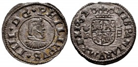 Philip IV (1621-1665). 8 maravedis. 1662. Coruña. R. (Cal-316). Ae. 1,65 g. Scallop on the left. Value VIII. Almost XF/Choice VF. Est...70,00. 

SPANI...