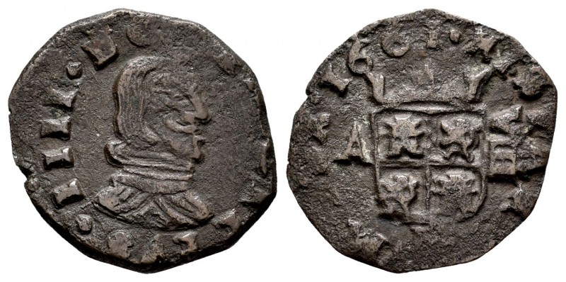 Philip IV (1621-1665). 8 maravedis. 1661. Madrid. A. (Cal-352). (Jarabo-Sanahuja...