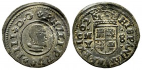 Philip IV (1621-1665). 8 maravedis. 1662. Madrid. Y. (Cal-363). Ae. 1,73 g. Knock. Choice VF. Est...20,00. 

SPANISH DESCRIPTION: Felipe IV (1621-1665...