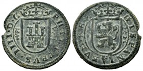 Philip IV (1621-1665). 8 maravedis. 1625. Segovia. (Cal-390). (Jarabo-Sanahuja-F274). Ae. 5,89 g. VF. Est...30,00. 

SPANISH DESCRIPTION: Felipe IV (1...