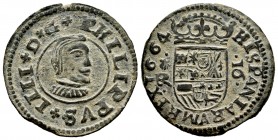 Philip IV (1621-1665). 16 maravedis. 1664. Coruña. R. (Cal-455). (Jarabo-Sanahuja-132). Ae. 4,48 g. Almost XF/Choice VF. Est...80,00. 

SPANISH DESCRI...