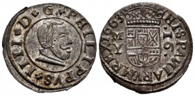 Philip IV (1621-1665). 16 maravedis. 1663. Madrid. S. (Cal-475). Ae. 4,25 g. Most of original silvering. Well struck. AU/XF. Est...60,00. 

SPANISH DE...