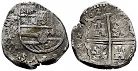 Philip IV (1621-1665). 4 reales. 1624. Toledo. P. (Cal-1208). Ag. 12,99 g. Partially rusted. Scarce. Almost VF/VF. Est...170,00. 

SPANISH DESCRIPTION...