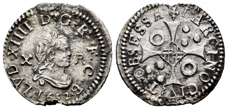 Philip IV (1621-1665). 10 reales. 1652. Barcelona. (Cal-73). (Cru C.G-4531). Ag....