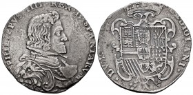 Philip IV (1621-1665). 1 ducaton. 1657. Milano. (Vti-15). (Olivares-244). (Mir-364/1). Ag. 27,11 g. Surface rust. Scarce. VF. Est...320,00. 

SPANISH ...
