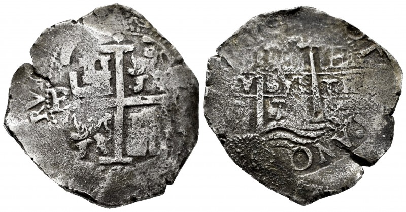Charles II (1665-1700). 8 reales. ¿1677?. Potosí. E. (Cal-type 111). Ag. 22,76 g...