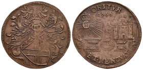 Charles II (1665-1700). Jetón. 1666. Brussels. (Dugn-4233). Ae. 6,17 g. Consolidation of Charles II in Spain. Choice VF. Est...45,00. 

SPANISH DESCRI...