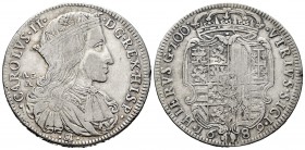 Charles II (1665-1700). Ducat. 1689. Naples. AG/A. (Vti-193). (Mir-293/1). (Dav-4046). Ag. 25,28 g. Scarce. Choice VF. Est...250,00. 

SPANISH DESCRIP...