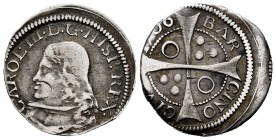 Charles III The Pretender (1701-1714). 1 croat. 1706. Barcelona. (Cal-20). Ag. 2,55 g. Roundel on the 1st and 4th quarter. VF. Est...50,00. 

SPANISH ...