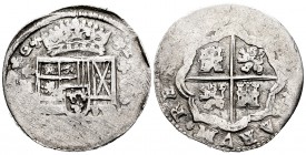 Philip V (1700-1746). 8 reales. Madrid. (Cal 2008-type 132b). (Cal 2019-type 163). Ag. 26,57 g. Date not visible. Assayer´s mark not visible. Rare. VF...